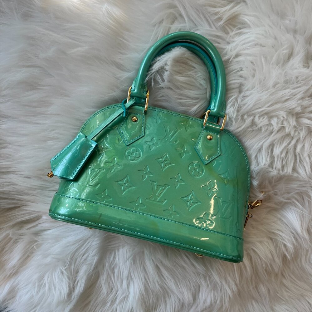 Louis Vuitton Vernis Alma in Blue/Green